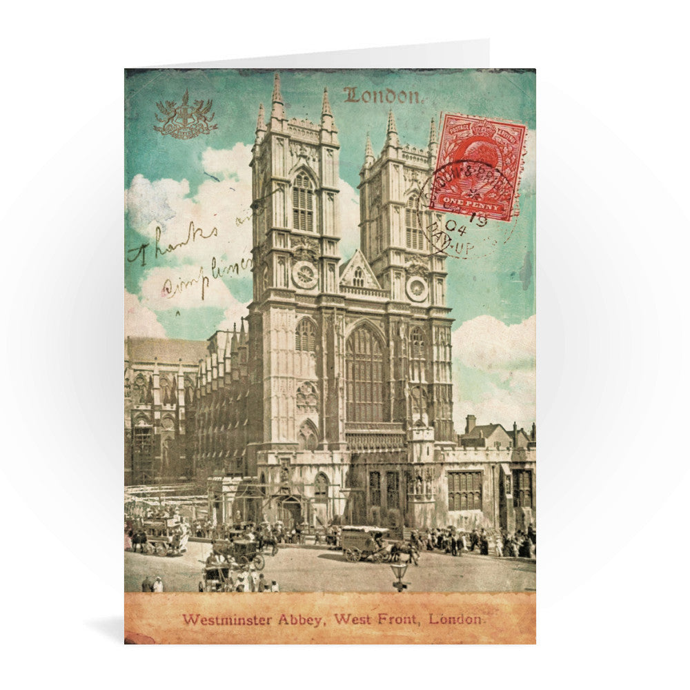 Westminster Abbey, London Greeting Card 7x5