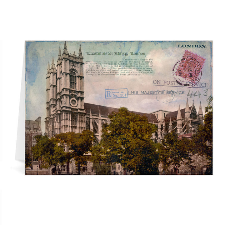 Westminster Abbey, London Greeting Card 7x5