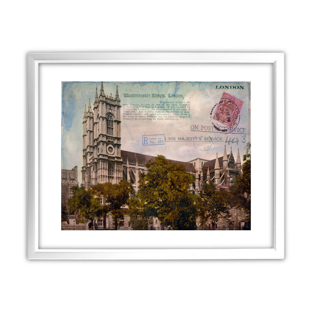 Westminster Abbey, London 11x14 Framed Print (White)