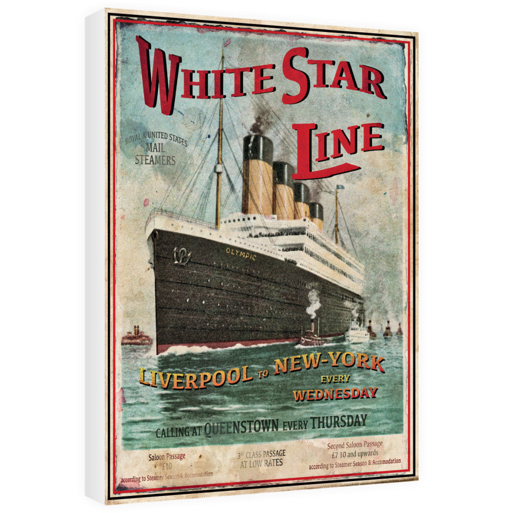 The White Star Line 60cm x 80cm Canvas