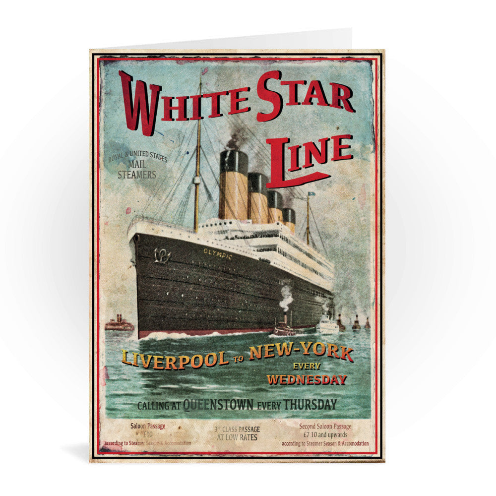 The White Star Line Greeting Card 7x5