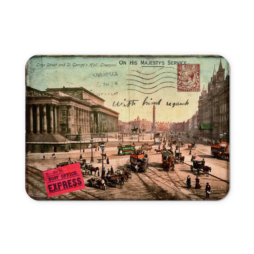 Lime Street and St Georges Hall, Liverpool Mouse Mat