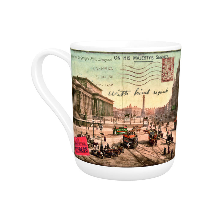 Lime Street and St Georges Hall, Liverpool Bone China Mug