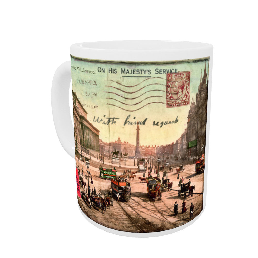 Lime Street and St Georges Hall, Liverpool Coloured Insert Mug