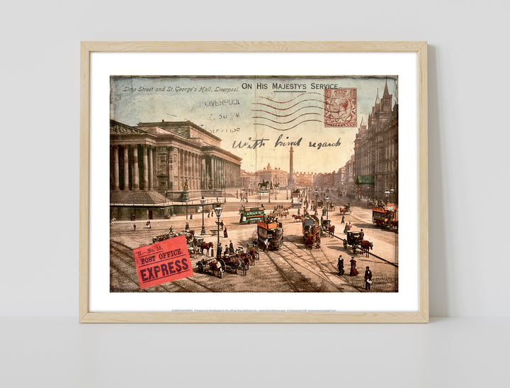 Lime Street and St Georges Hall, Liverpool - Art Print