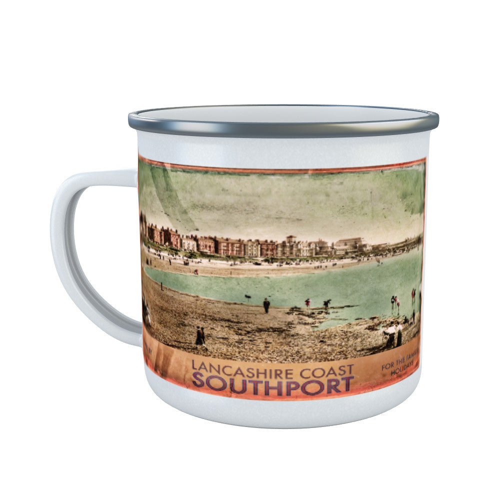 Southport, Lancashire Enamel Mug