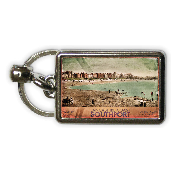 Southport, Lancashire Metal Keyring