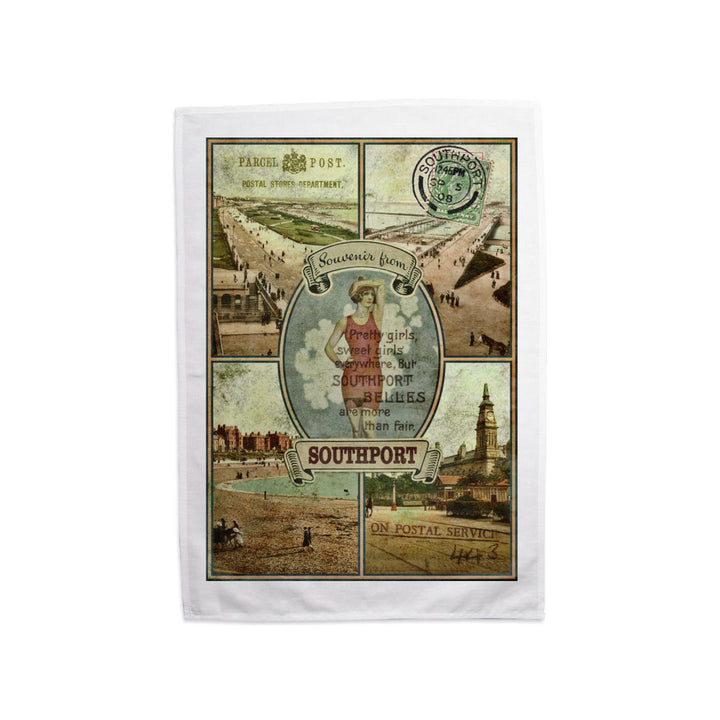 Southport, Lancashire Tea Towel