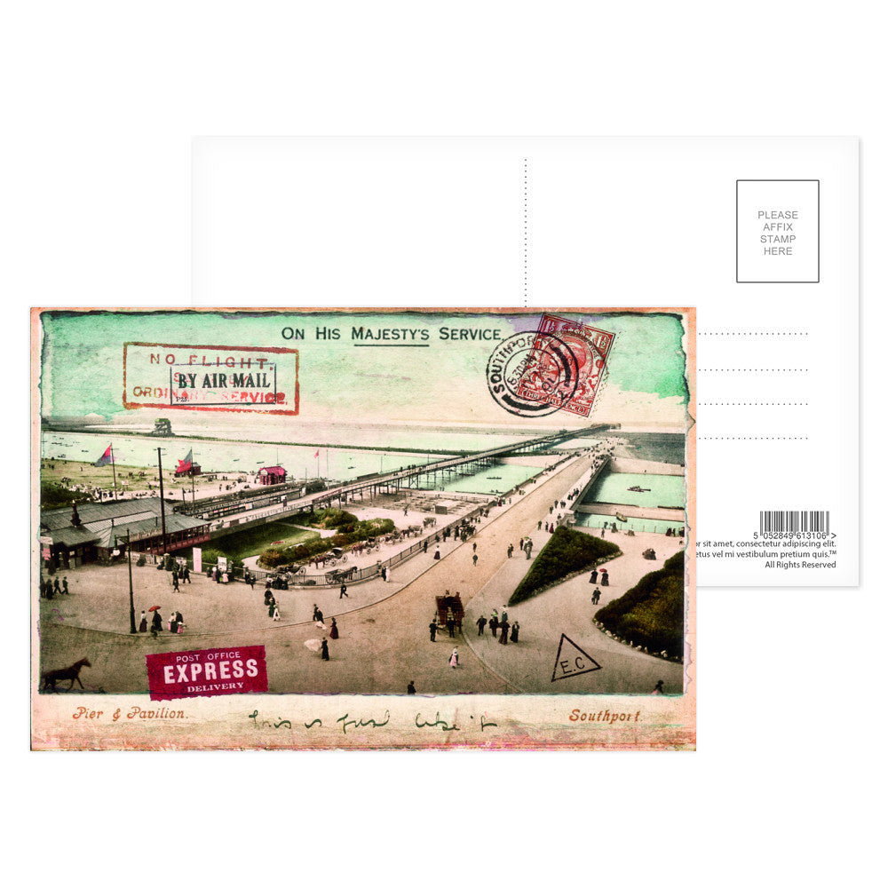 Southport Pier and Pavilion, Lancashire Postcard Pack