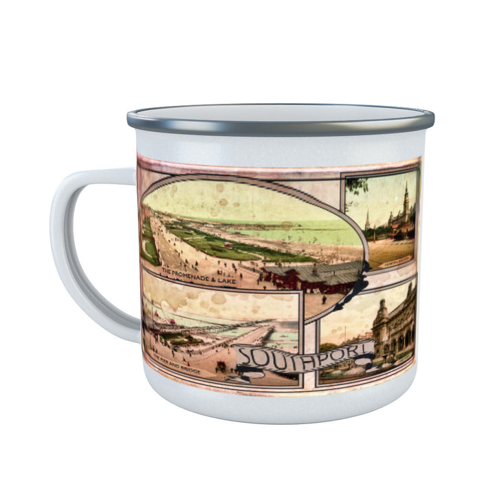 Southport, Lancashire Enamel Mug