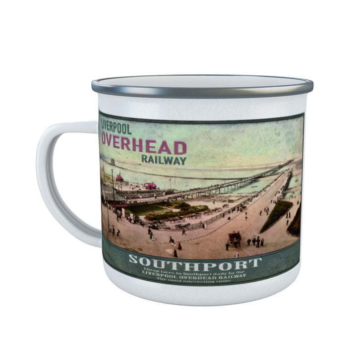 Southport, Lancashire Enamel Mug