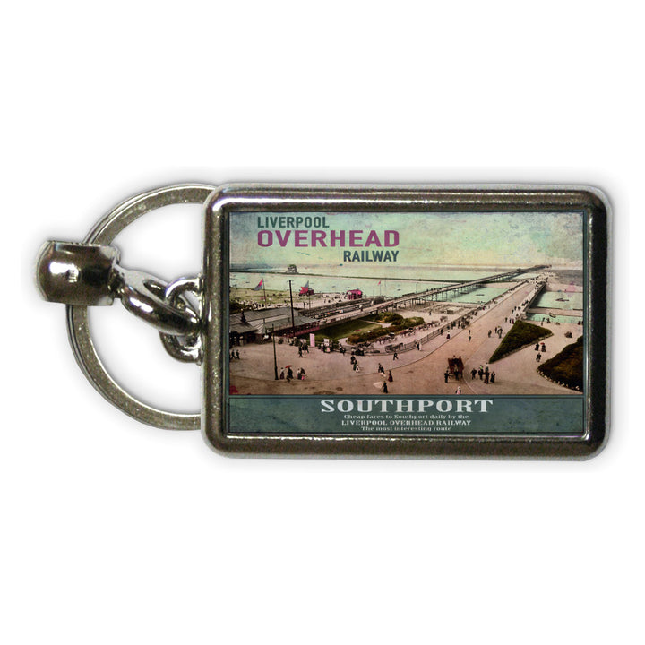 Southport, Lancashire Metal Keyring