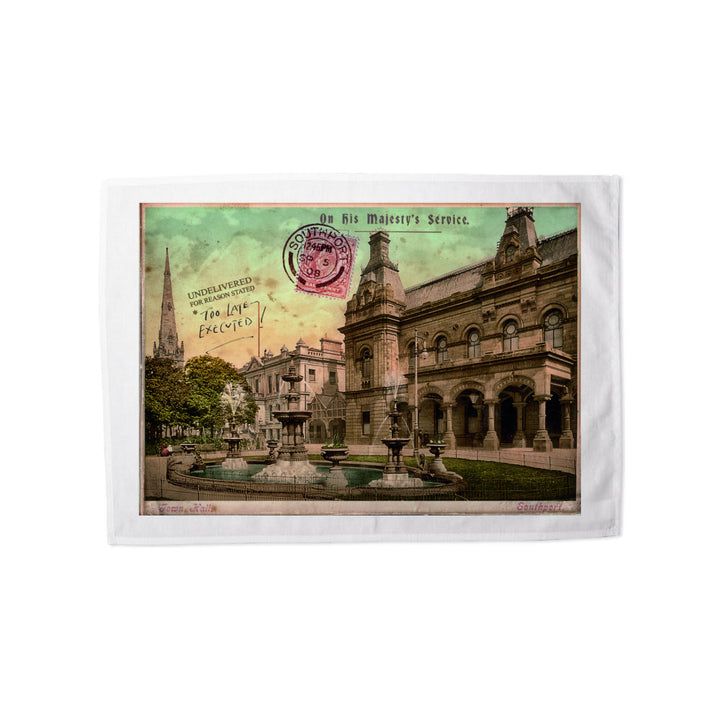 The Town Hall, Southport Tea Towel