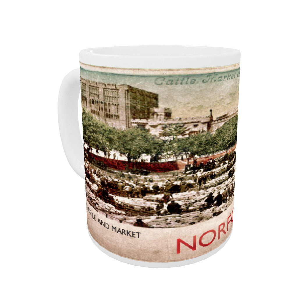 Norwich Castle and Market Coloured Insert Mug