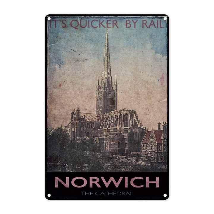 Norwich Cathedral Metal Sign