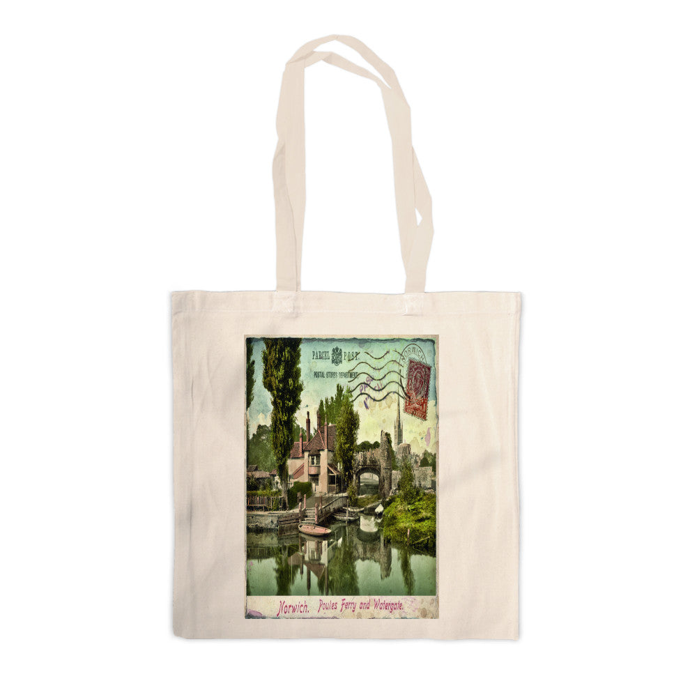 Poules Ferry and Watergate, Norwich Canvas Tote Bag