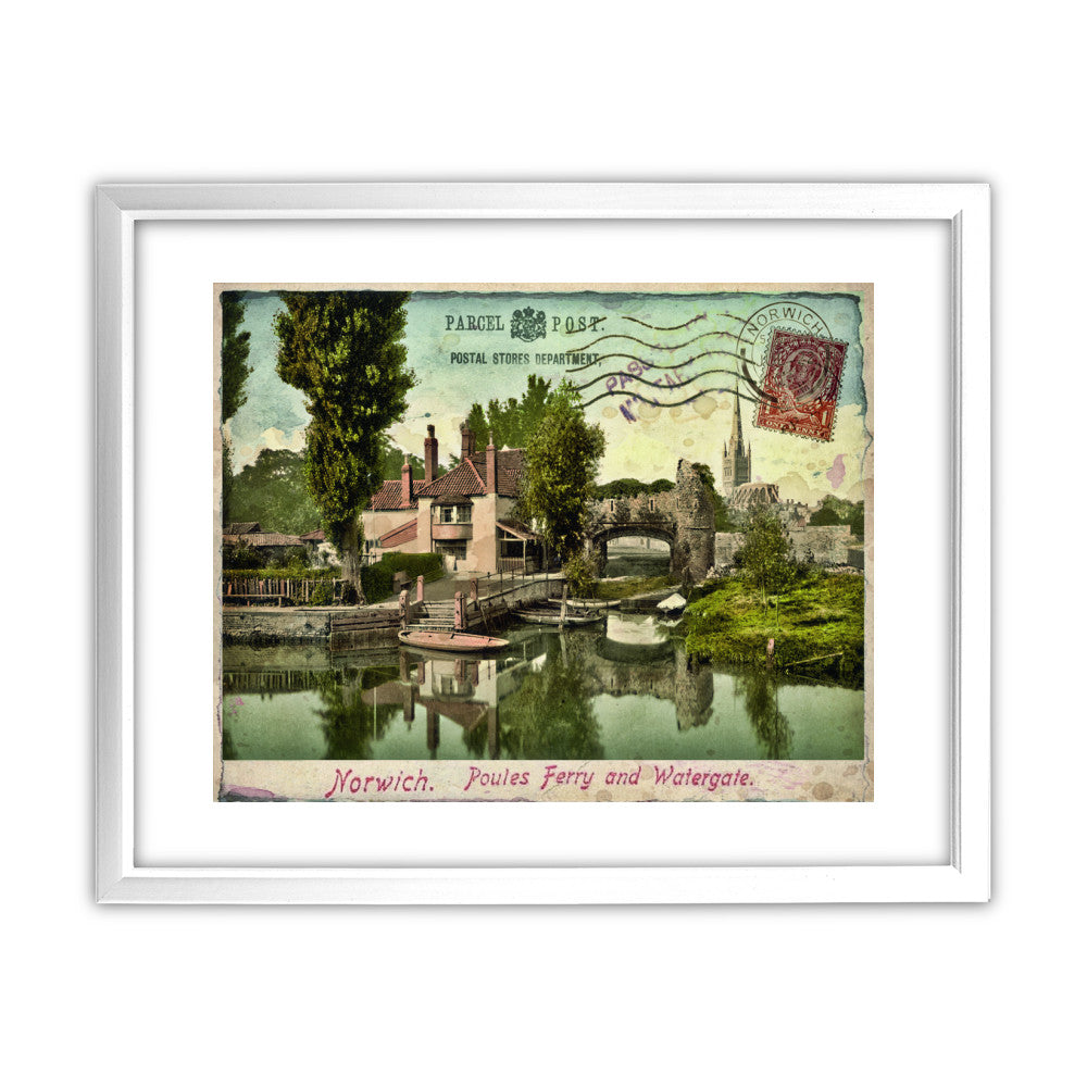 Poules Ferry and Watergate, Norwich - Art Print