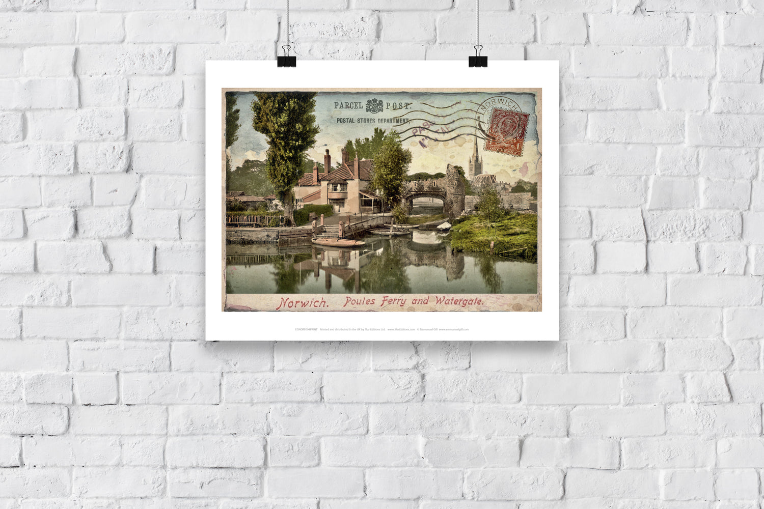 Poules Ferry and Watergate, Norwich - Art Print