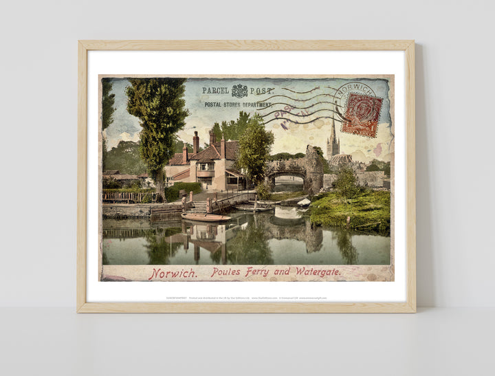 Poules Ferry and Watergate, Norwich - Art Print