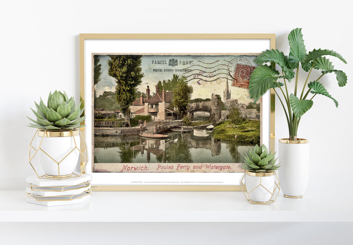 Poules Ferry and Watergate, Norwich - Art Print