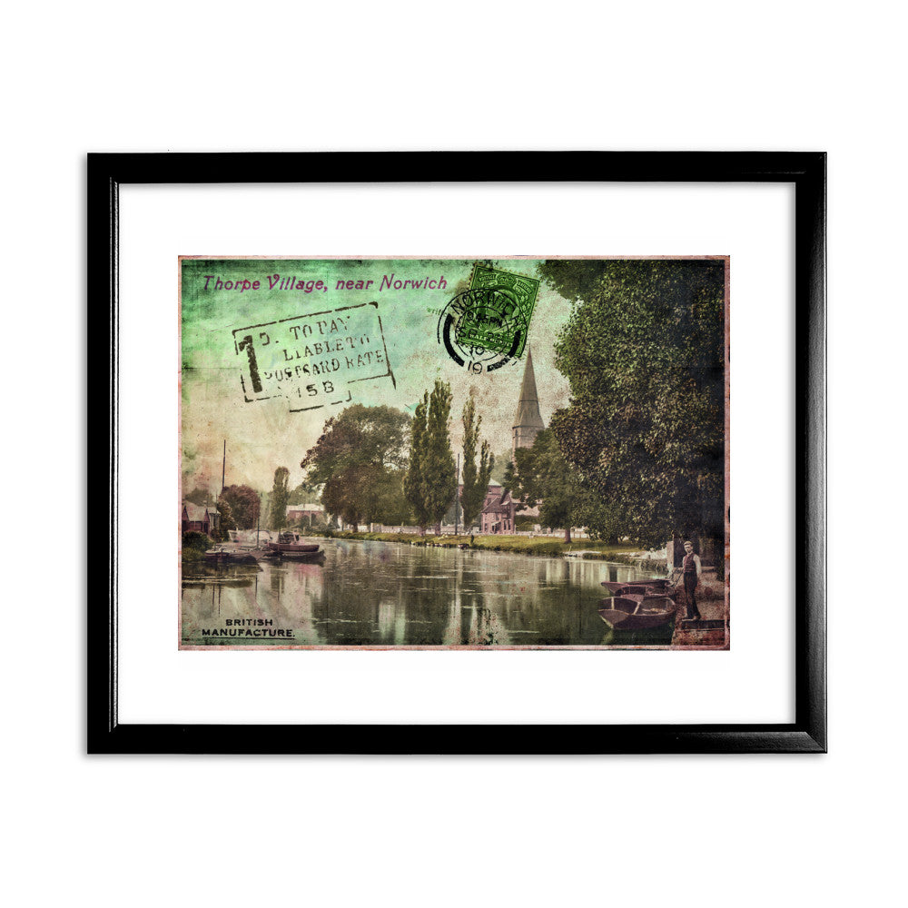 Thorpe Village, Norwichh 11x14 Framed Print (Black)