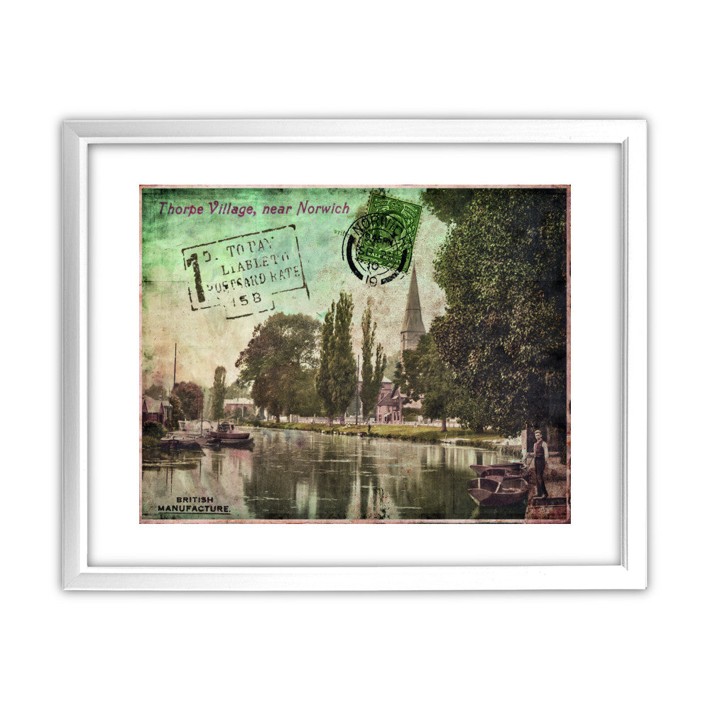 Thorpe Village, Norwichh 11x14 Framed Print (White)