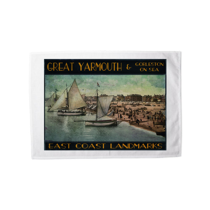 Great Yarmouth and Gorleston on Sea Tea Towel