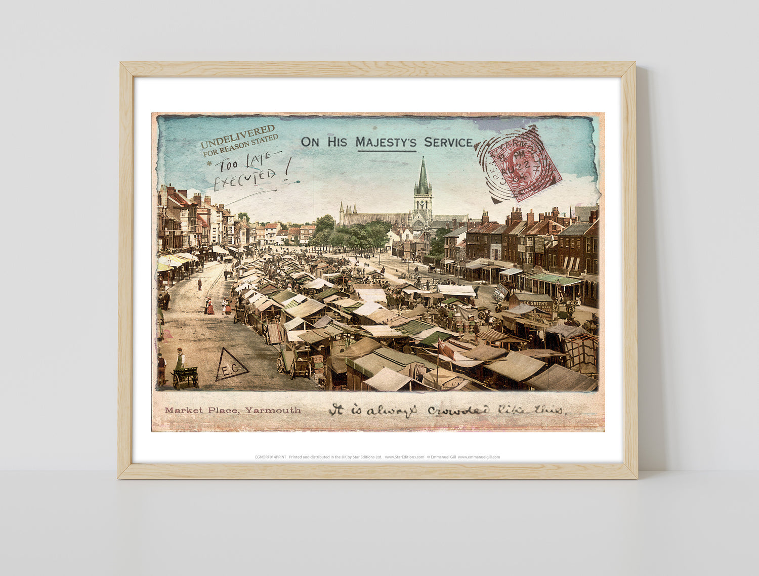 Market Place, Great Yarmouth - Art Print