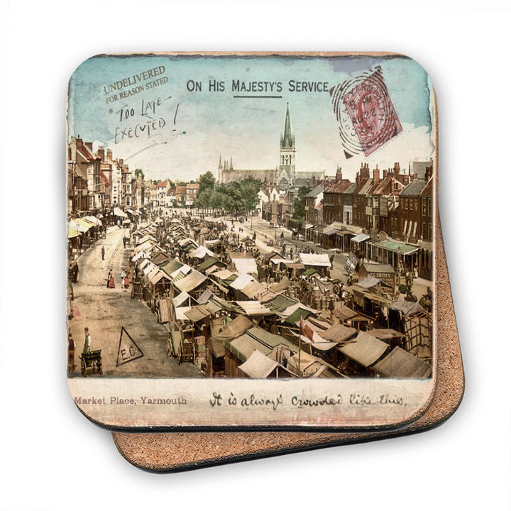 Market Place, Great Yarmouth MDF Coaster
