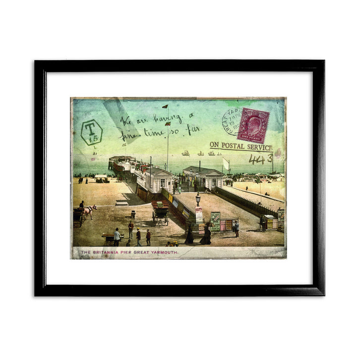Britannia Pier, Great Yarmouth 11x14 Framed Print (Black)