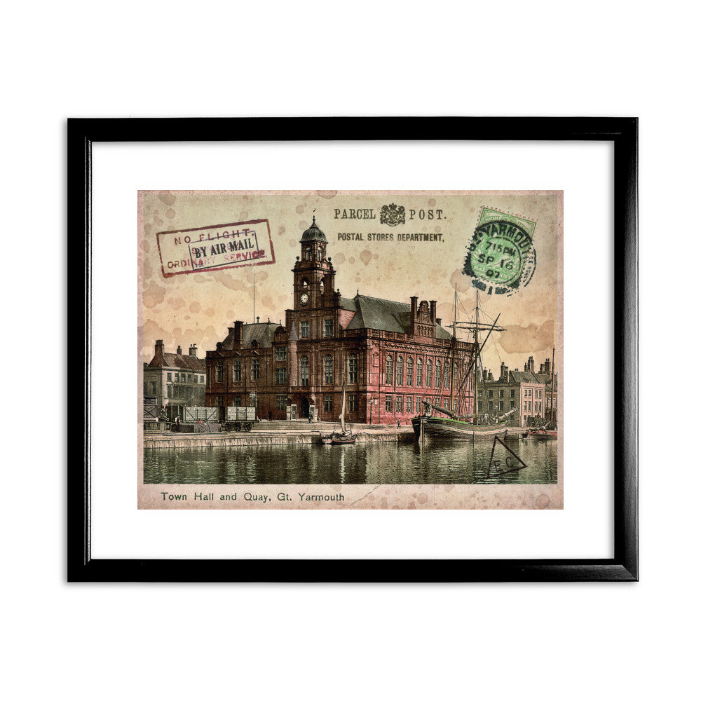 Town Hall and Quay, Great Yarmouth - Art Print