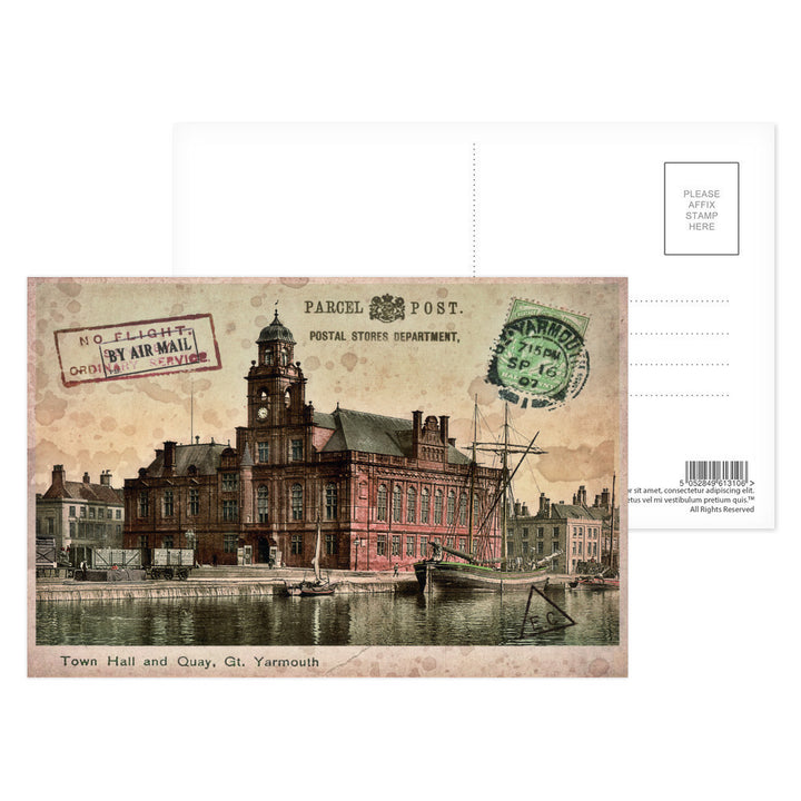 Town Hall and Quay, Great Yarmouth Postcard Pack
