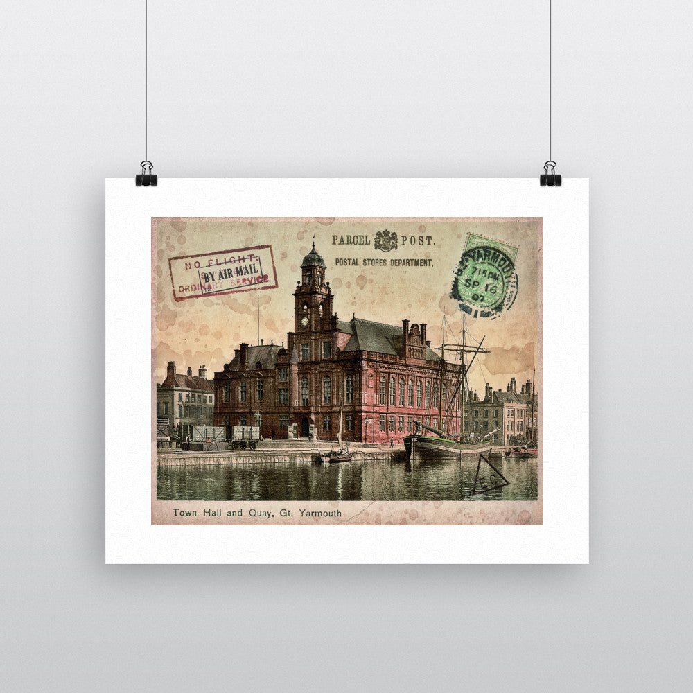 Town Hall and Quay, Great Yarmouth - Art Print