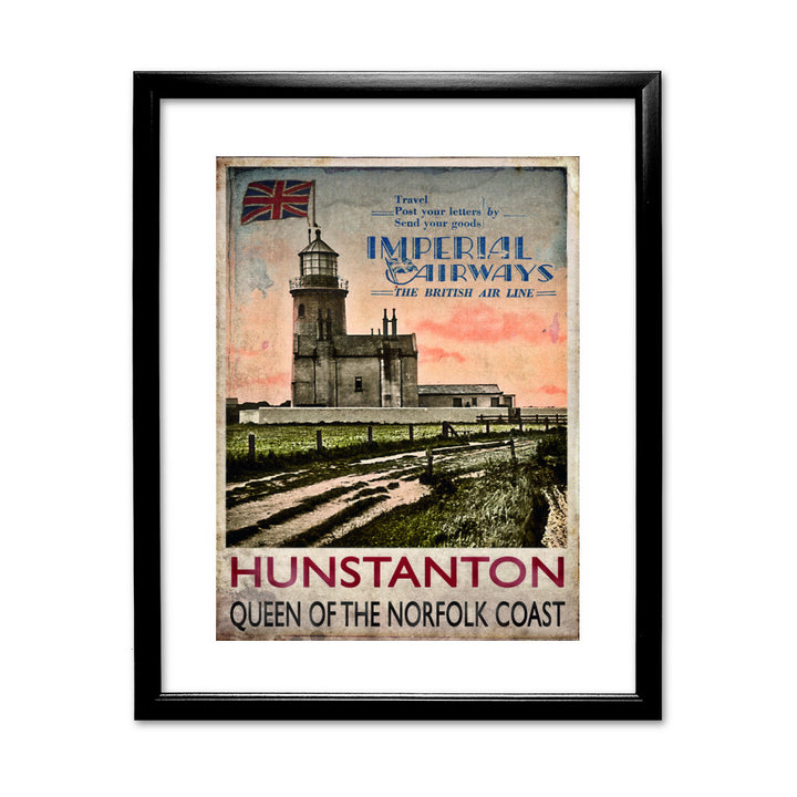 Hunstanton, Queen of the Norfolk Coast 11x14 Framed Print (Black)