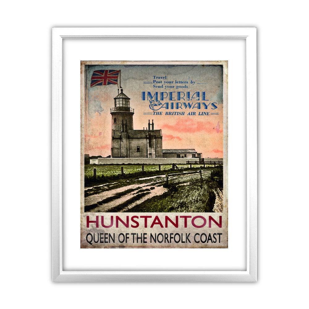 Hunstanton, Queen of the Norfolk Coast 11x14 Framed Print (White)