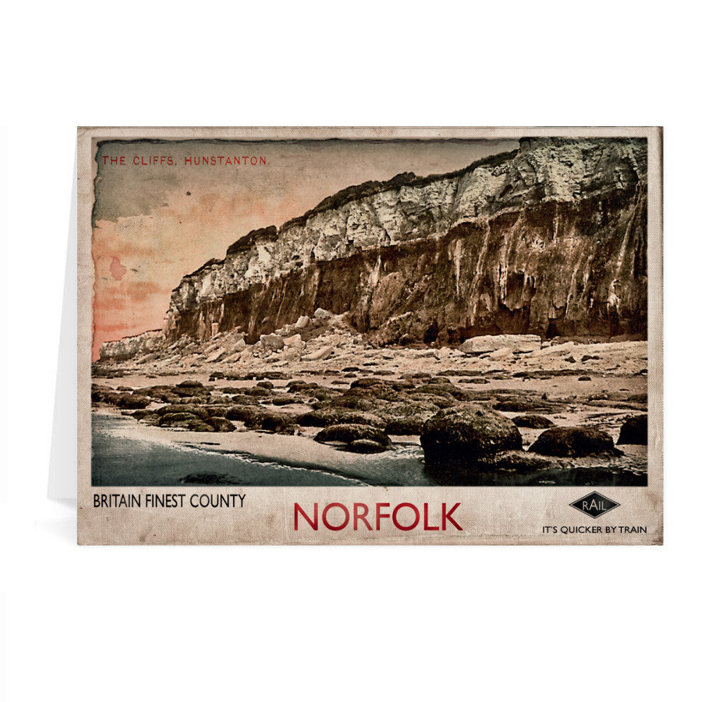 Hunstanton Cliffs Greeting Card 7x5