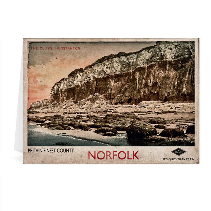 Hunstanton Cliffs Greeting Card 7x5