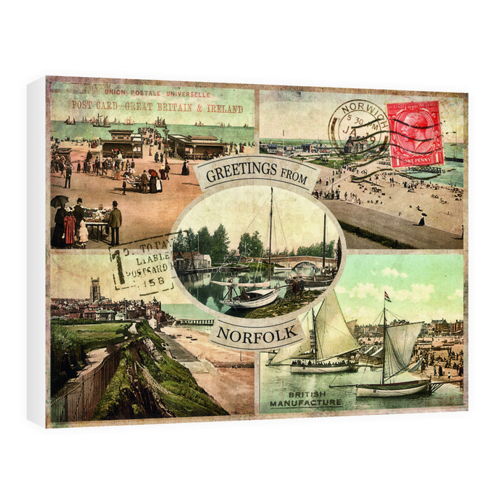 Greetings from Norfolk 60cm x 80cm Canvas