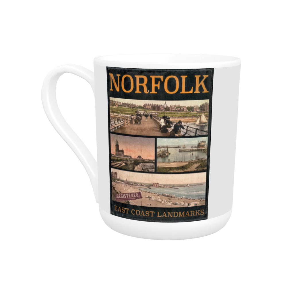 Norfolk East Coast Landmarks Bone China Mug