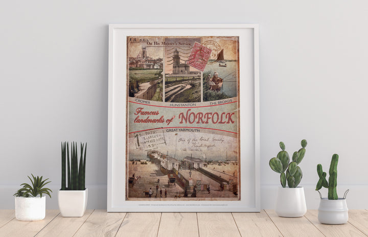 Famous Landmarks of Norfolk - Art Print