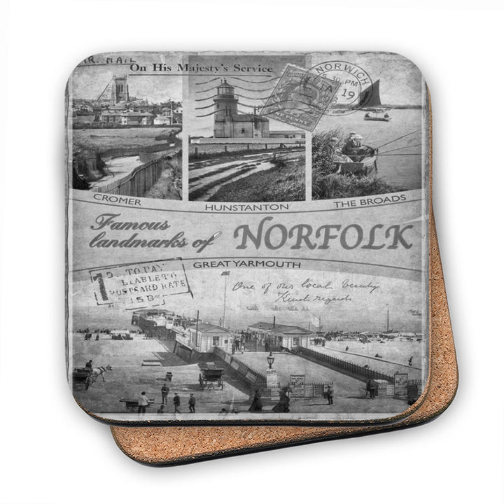 Famous Landmarks of Norfolk MDF Coaster