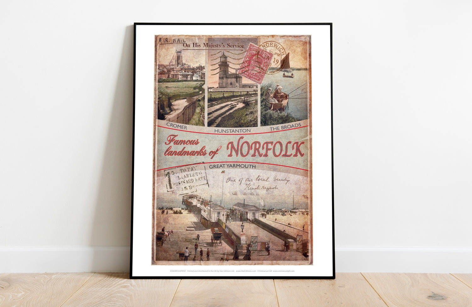 Famous Landmarks of Norfolk - Art Print