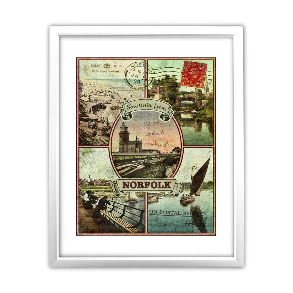 Souvenirs from Norfolk 11x14 Framed Print (White)