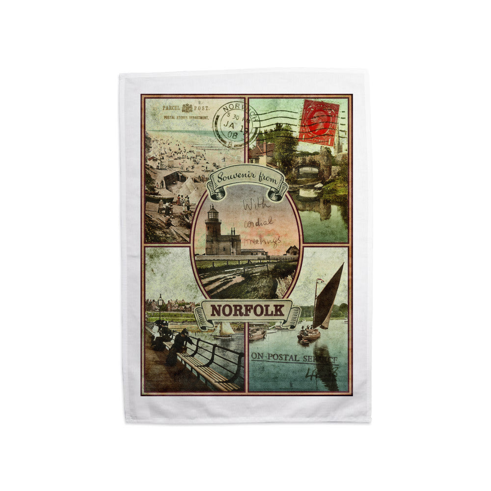 Souvenirs from Norfolk Tea Towel