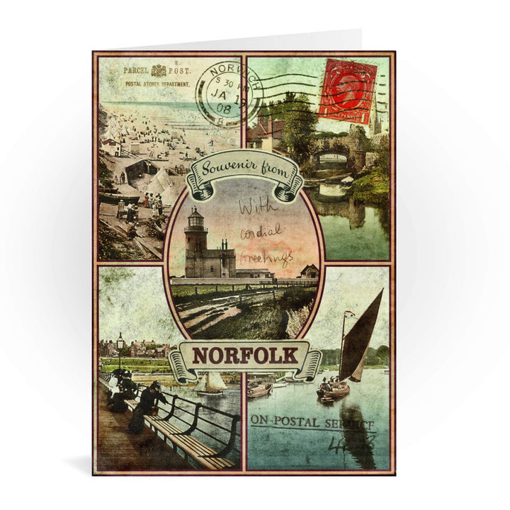Souvenirs from Norfolk Greeting Card 7x5
