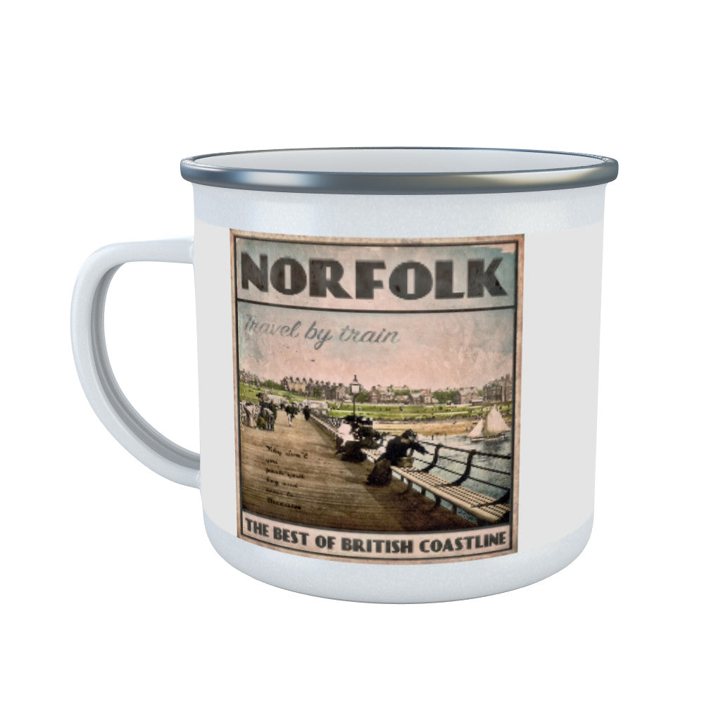 Norfolk, the best of British Coastline Enamel Mug