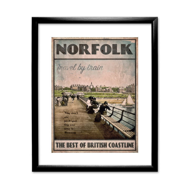 Norfolk, the best of British Coastline 11x14 Framed Print (Black)