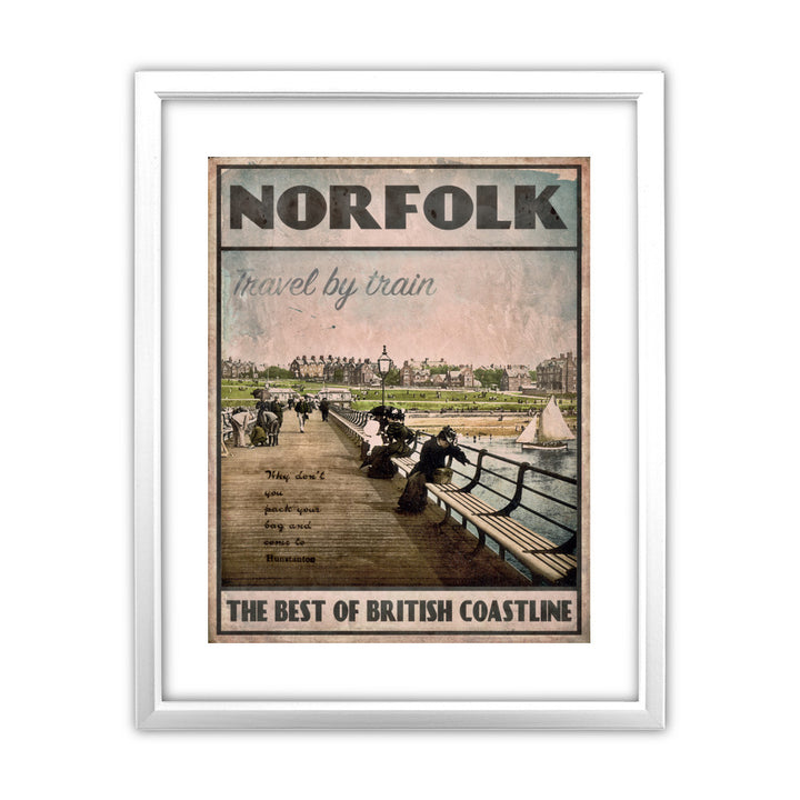Norfolk, the best of British Coastline 11x14 Framed Print (White)