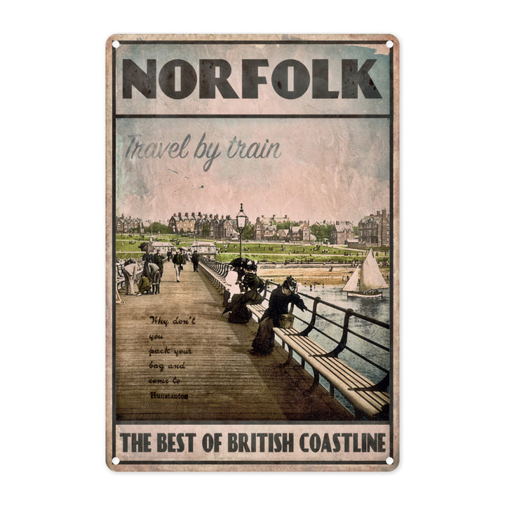 Norfolk, the best of British Coastline Metal Sign