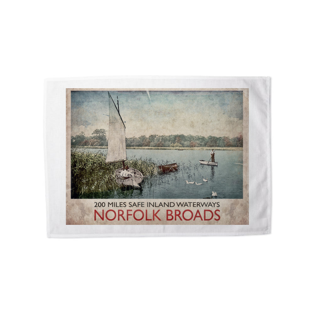 Norfolk Broads Tea Towel